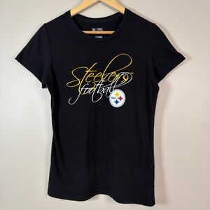 NFL Black and Yellow PITTSBURGH Steelers‎ Women's LG short sleeve t-shirt